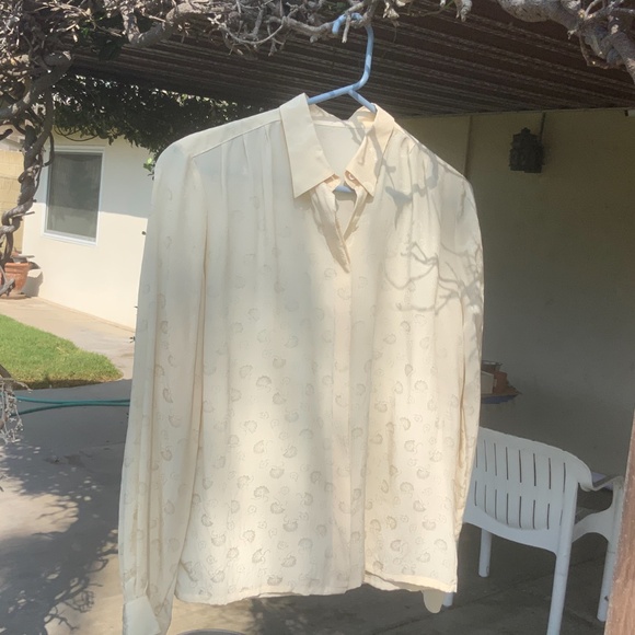 JACQUES BRITT 100% SILK BLOUSE - Picture 1 of 3